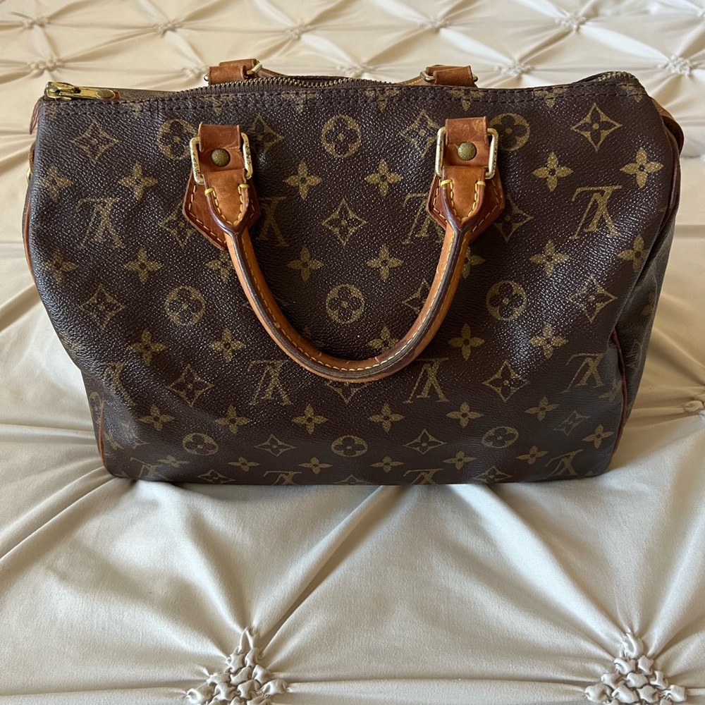 Louis Vuitton Brown Monogram Tote Speedy 30
